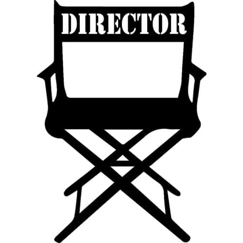 10.7X15.3CM MOVIE DIRECTOR CHAIR Vinyl Decal Black/Silver Car Sticker Personality Car-styling S8-0546
