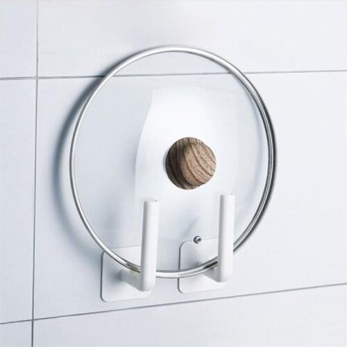 2PC/Set Plastic Strong Self Adhesive Door Rangement Wall Hangers Hooks Suction Heavy Load Rack Cup Sucker For Kitchen Bathroom