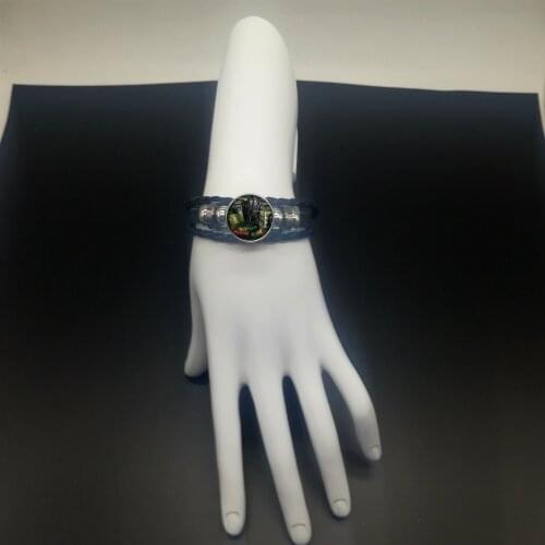 2018 New Charm Fashion Wika Black Cat Rope Leather Braided Bracelet