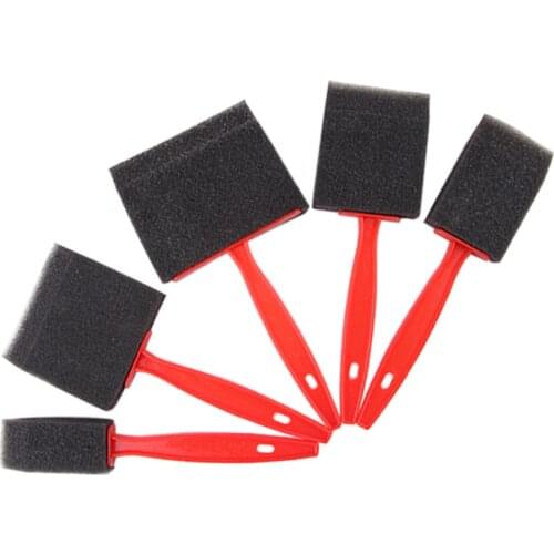5PCS/Set Foam Sponge Plastic Handle Paint Brush Set, Sponge Paint Brush, Foam Brushes, for Acrylics, Stains, Crafts, Art