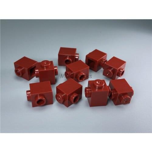 50pcs/lot MOC Bricks DIY Dark Red Modified 1 x 1 with Studs on 2 Sides Opposite fit with 47905 Building Blocks Toy Kid Gifts
