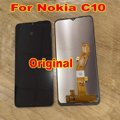 6.52" Original New LCD Display Touch Screen Digitizer Assembly Sensor For Nokia C10 TA-1342 Phone Pantalla Replacement