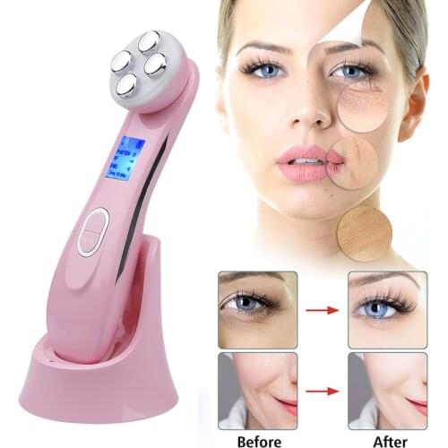 Face Skin EMS Mesotherapy Electroporation RF Radio LED Photon Skin Care Frequency Facial Face Lift Tighten Beauty Machine