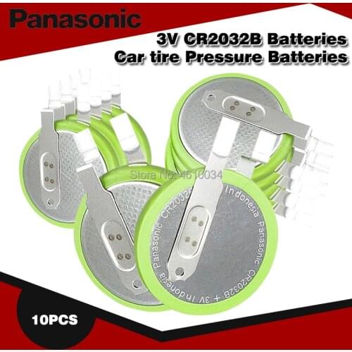 10PCS Panasonic button battery CR2032 toe board tire pressure detector sensor CR2032B 3V electronics