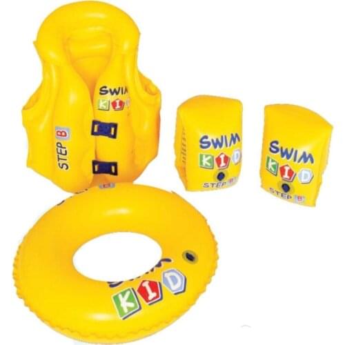 Pool And Marine Child Swimming Learning Kit Marine Law Enforcement, Pool Bagels And Life Vest