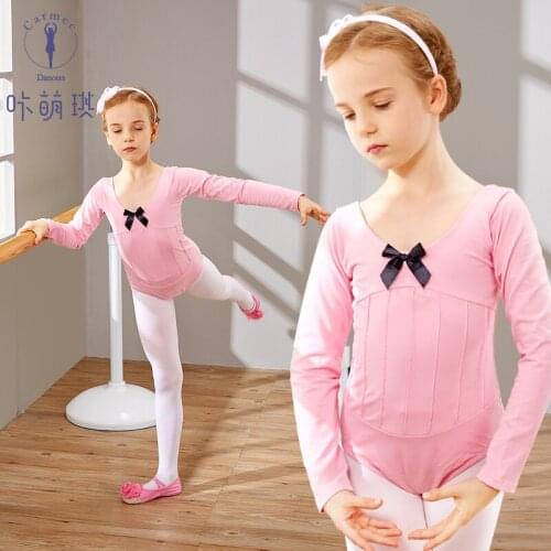 Children Dance Dress Girls Long Sleeve Ballet Dancing Suit Childrens Dancing Practice Dance Jumpsuit Kids Ballet Skirt B-6276