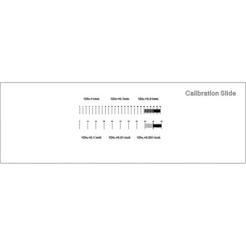 Dual, Graduated, Metric and inch Scale Stage Micrometer 0.001 inch 0.02mm