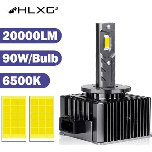 HLXG 6000K D3S LED D1S headlight 20000LM D3R D4S D4R D1R LED D5S D8S D2S D2R LED 12V car Bulb light auto lamp Replace led 90W
