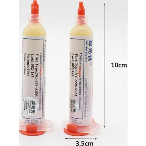 NC-559-ASM Flux Soldering Paste Lead Free Soldering Material For BGA/CSP Ball Semiconductor Packaging Repair 10CC