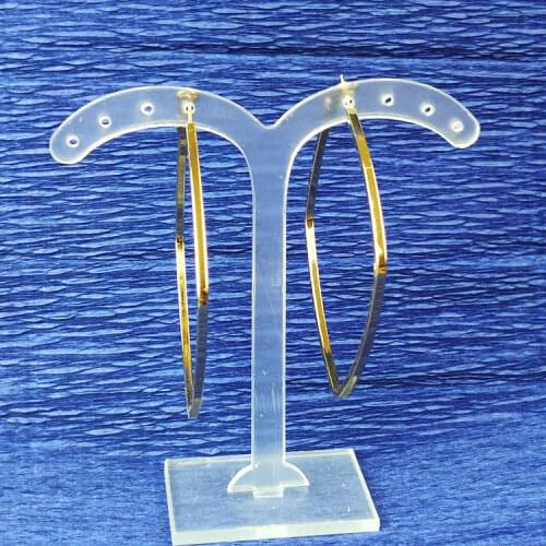 Hot Sale Big Hoop Earrings Shape Charming Retro Popular Exaggerated Trendy Square Gift Hip-Hop Ins In-Blog Show Party Gold 003