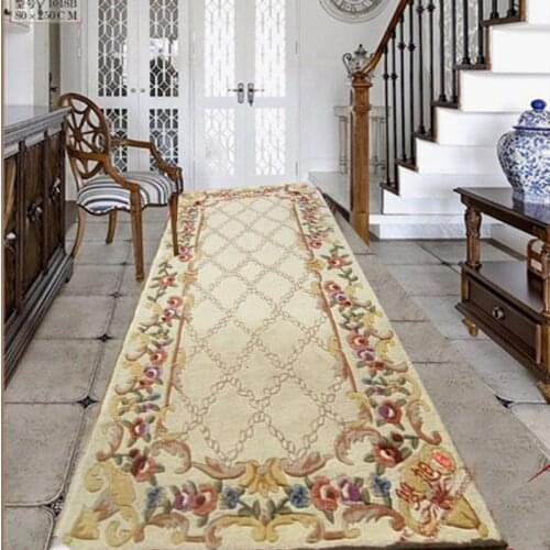 Corridor carpet Large size rug Wool custom carpets Washable rug for living room bedroom floral mats Luxury high qulity carpets