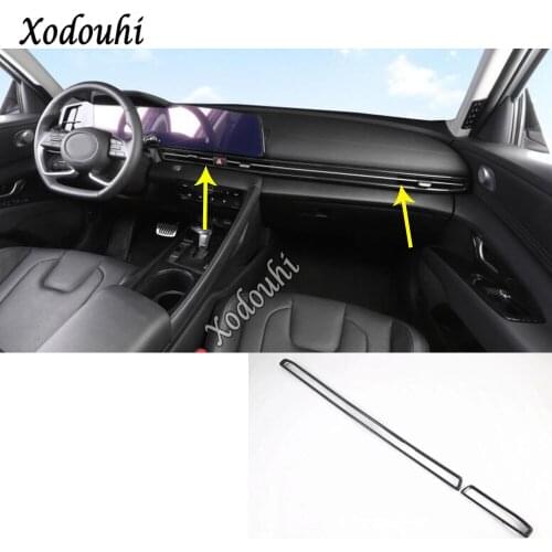 For Hyundai Elantra Avante 2021 2022 Car Cover Switch Vent Outlet Middle Air Condition Panel Control Trim Frame Stick Lamp Parts