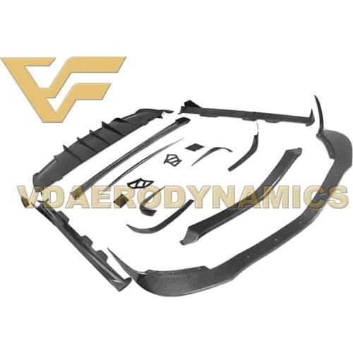 Suitable For 15-17 Benz C190 AMG GT VAD-V Carbon Fiber Full Body Kit Front Rear Lip Side Skirts Spoiler