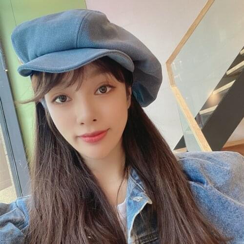 Oversized Casual Cowboy Painter Hat Exaggerated Cloud Driving Beret Autumn Vintage Cotton Solid Plain Octagonal Newsboy Cap