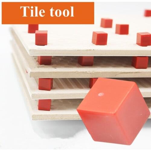 100pcs Plastic tile leveling spacer square pad coating ceramic support Isolated cube wall tile height locator Construction tools