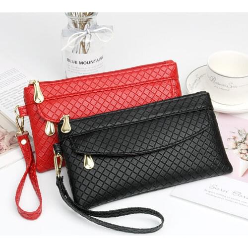 Luxury Brand Wristband Wallets Women Many Departments Clutch Wallet Female Long Large Card Purse Ladies Handbag