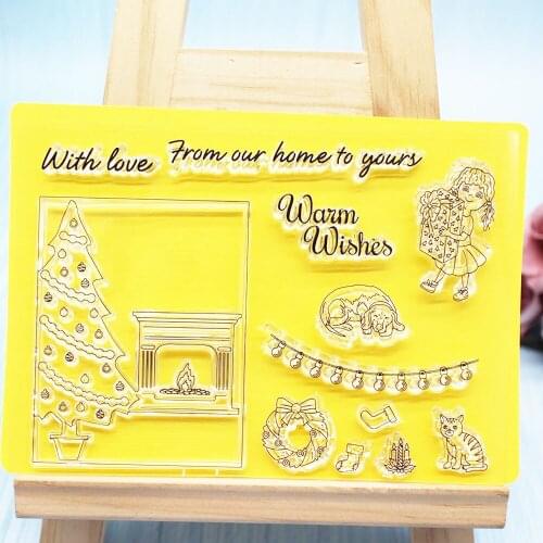 Christmas gift clear stamps scrapbooking for photo card making craft Fun Decoration Supplies 2019 new rubber stamp set 11x16