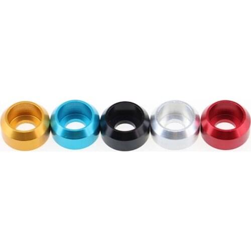 3pcs M5 M6 M8 fisheye washers crown shape washer concave holes cup head gaskets aluminum alloy colored gasket white color