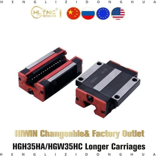 Factory outlet HIWIN interchangeable linear rail 35mm linear bearings HGH35HA / HGW35HC for cnc engraving parts
