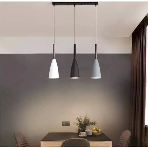 Modern E27 Pendant Lights Solid wood Iron Art Pendant Lights Minimalist Hanging Lamp Lighting Luminaire for Living room Kitchen