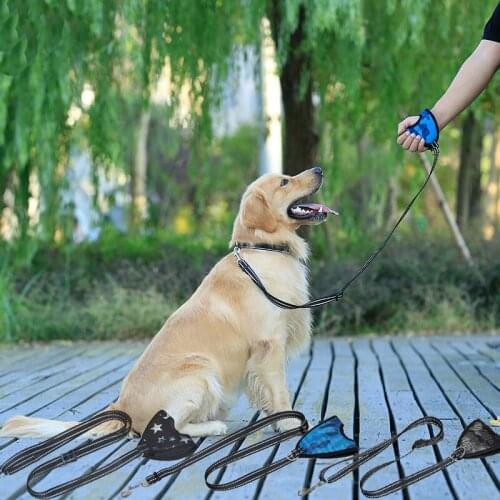 Reflective Dog Leashes Rope With Design Protection Glove For Small and Middle Dog Leash