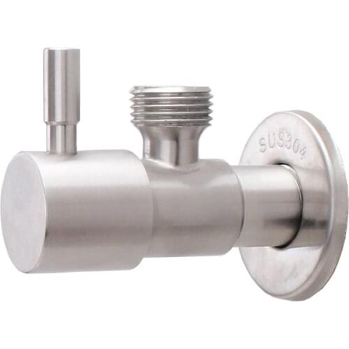 Stainless Steel Angle Valve G1/2 Thread Triangle Valve Water Heater Toilet Inlet Water Stop Valve Tap Valve Washing Machine Tap