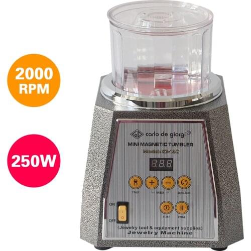 220V/110V KT-130 130mm Magnetic Tumbler Jewelry Rotary Polishing Machine and Finishing Tool Jewelry Making Tools