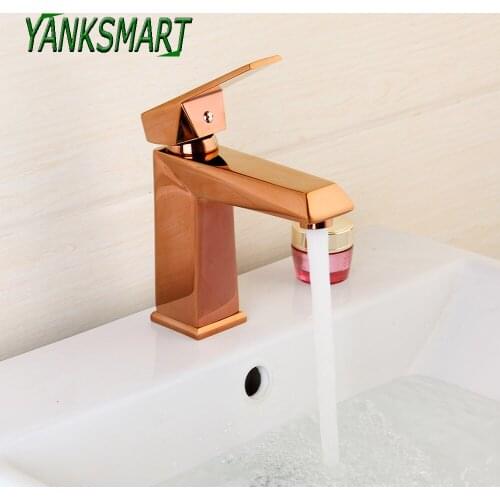 YANKSMART Single Handle Bathroom Faucet Basin Sink Deck Mounted Faucets Vanity Vessel Sinks Hot And Cold Mxier Water Tap