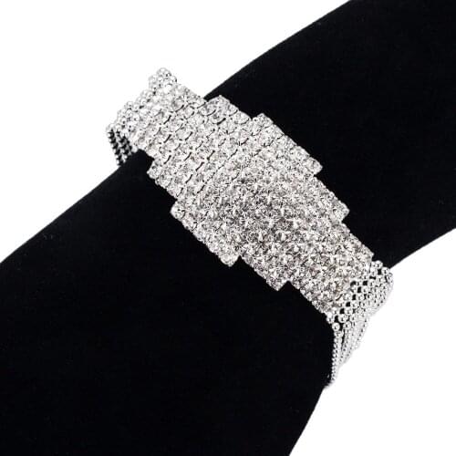 YFJEWE Direct Factory Selling Silver Color Cross Crystal Bracelets Femme Clasp Extra Link Chain Bracelet Bridal Bracelets B191
