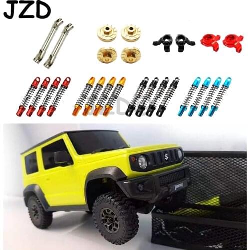 1/16 RC Car Parts Metal Steering Cup Shock Absorber Brass Wheel Hub Combiner CVD Front Rear Drive Shaft For XIAOMI Suzuki Jimny