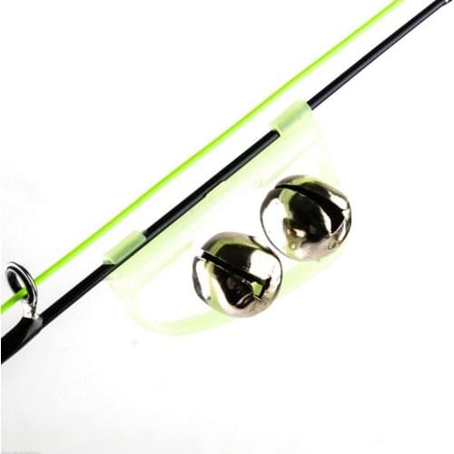 10 Pcs/Lot Luminous Sea Fishing Feeder Fishing Bell Twin Rod Tip Fish Bell Alarm Fishing Tackle Length 50mm