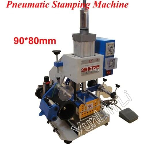110V/220V Pneumatic Stamping Machine 90*80mm Hot Foil Printer Leather Foil Stamper 90-3