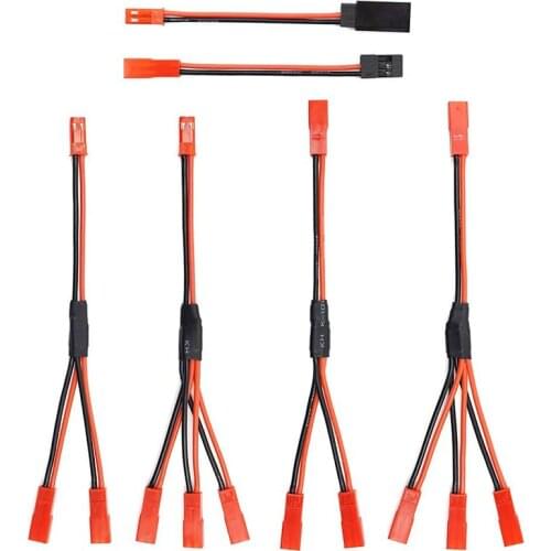 6PCS JST Plug Distributor Set for Traxxas TRX-4 RC Car Track Truck Cooling Fan ESC Battery Motor