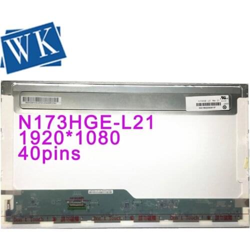 Free Shipping N173HGE-L21 N173HGE-L11 B173HW01 V.0 V.2 V.5 B173WH02 V.0 LP173WF1-TLA1 TLA2 HSD173PUW1 A00 1920*1080 with 40 pin