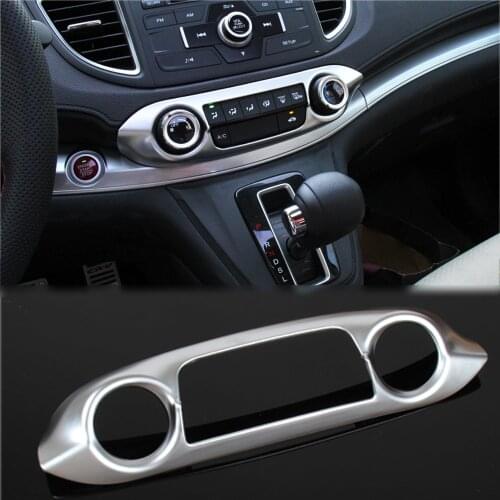 For 2012-2016 Honda CRV 2013 2014 2015 CR-V Matte Chrome Center Control Air Conditioning Switch Panel Cover Trim Car Styling