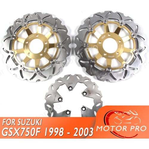 For SUZUKI GSX750F 1998 - 2003 Front Rear Brake Disc Disk Rotor Kit GSX-F GSX 600 750 F GS750 750F 1999 2000 2001 2002 SV 650