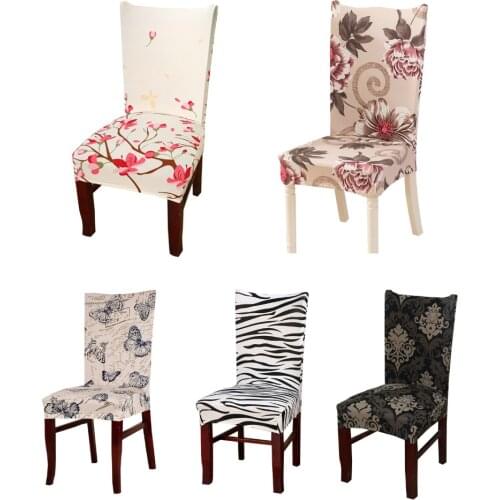Spandex Elastic Dining Chair Cover Modern Removable Anti-dirty Kitchen Seat Protector Case Stretch Chair Seat Covers for Banquet