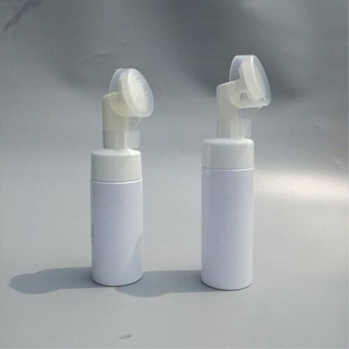 150ml Empty Refillable Bottles Facial Cleanser Emulsion Cosmetics Wash Cream Bottle Foam Massage Brush foam pump bottles