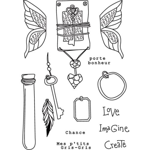 French stamp Clear Stamp for Scrapbooking Transparent Silicone Rubber DIY Photo Album Decor 0640