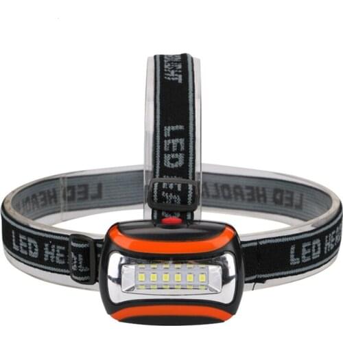 Mycyk COB strong headlamp headlamp multifunctional battery lamp random color red silver orange gold 6 SMD LED 3 Modes Headlight