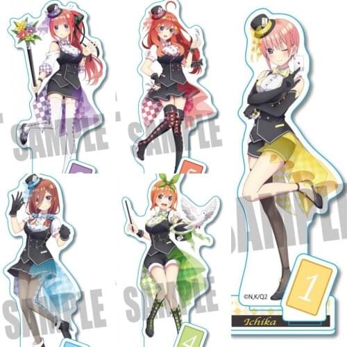 Hot Anime The Quintessential Quintuplets Nakano Ichika Miku Acrylic Stand Figure Display Model Plate Table Decorations Xmas Gift