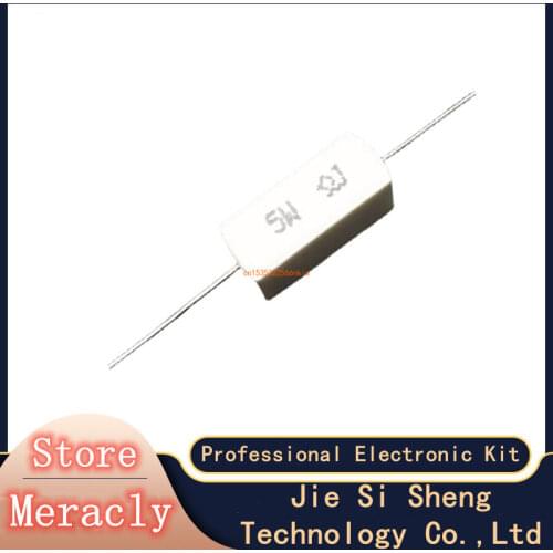 5pcs 5W 6.8 8 10 15 20 22 24 25 27 33 ohm 6.8R 8R 10R 15R 20R 22R 24R 25R 27R 33R Ceramic Cement Power Resistance Resistor 5