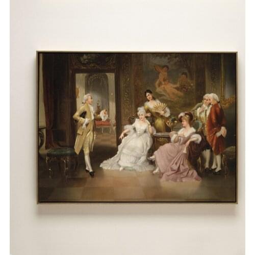 Classical court figures palace queen man canvas printings oil painting printed on cotton living room wall art decoration picture