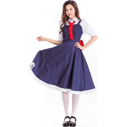 Maid Cosplay Costume Student Sailor Style Maid Costume Uniform Temptation Halloween Costume