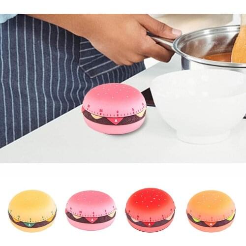 Kitchen Cooking Timer Burger Shape 60 Minutes Mechanical Timer Minutes Digital Timer Reminder Time Cooking Baking Assistant Kitc