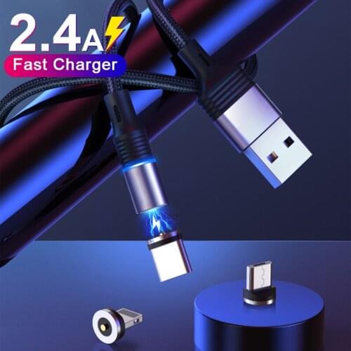 Magnetic Charger Cable Micro USB Type C Fast Charging Cable Smart Phone USB C Charge Date Cord For iPhone 12 Xiaomi 11 9 Huawei
