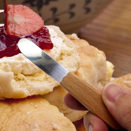 Stainless Steel Butter Spreader Cutter with Wooden Handle Breakfast Slicer for Sandwiches Butter Cheese Kitchen Home Use CLH@8