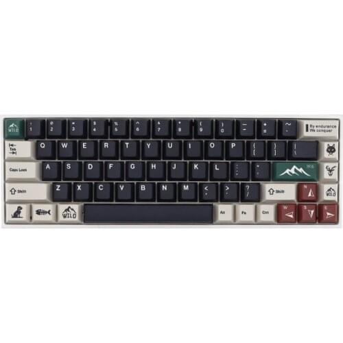 PBT Cherry Profile Sublimation Mechanical Keyboard Keycap Wild Keycaps 109 keys