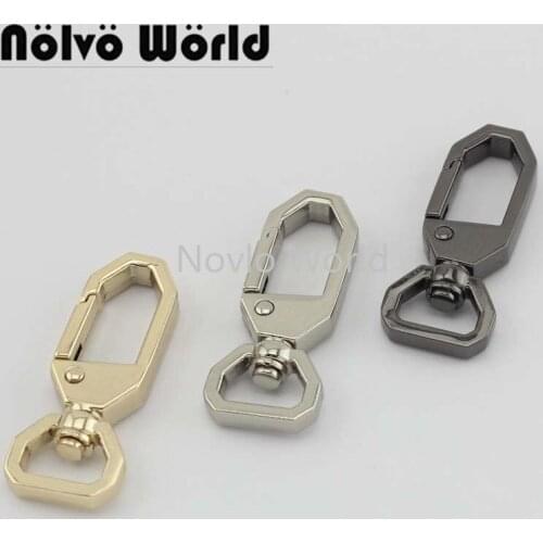 Nolvo World 5-20-100pcs 4 colors 46.4*12.6mm 1/2" metal bags strap buckles lobster clasp collar carabiner snap hook accessories