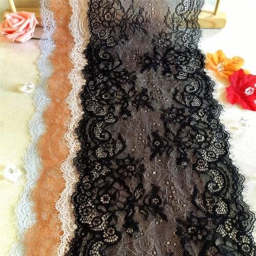 NO1013-2 21CM Hot Sale 90% Nylon + 10% Spandex Flower Elastic Lace For Nightwear